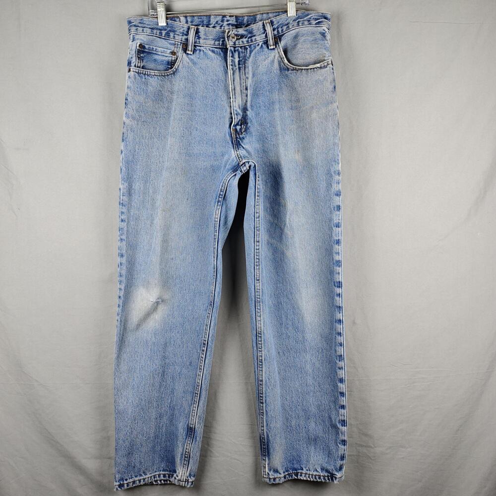 Levis 550 Jeans Mens 36x30 Blue Light Wash Relaxed Tapered Denim Pants